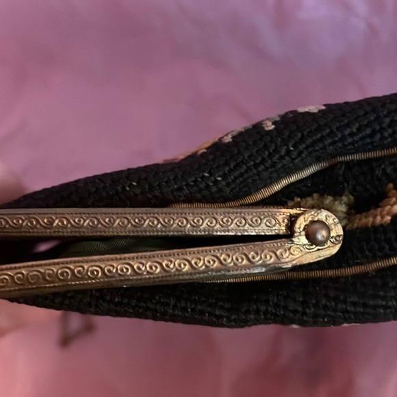 Vintage Rare Floral Needlepoint Tapestry Bag.Made In Australia 🔺FIRM🔺 - Picture 6 of 16